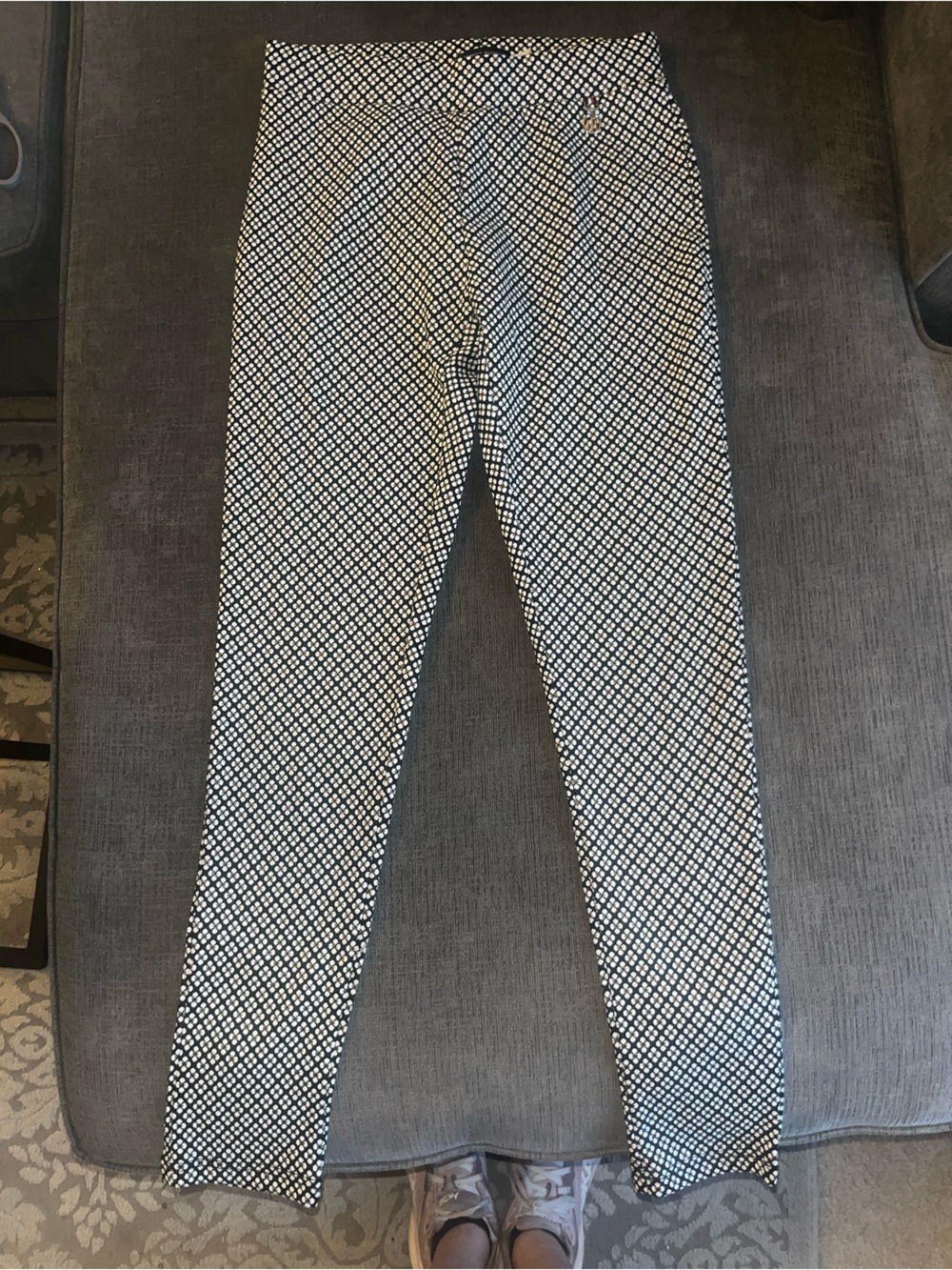 Tommy Hilfiger Black & White Patterned Men's Pants